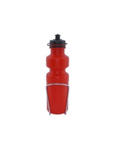 Water Bottle with Alloy Cage 28oz Red.